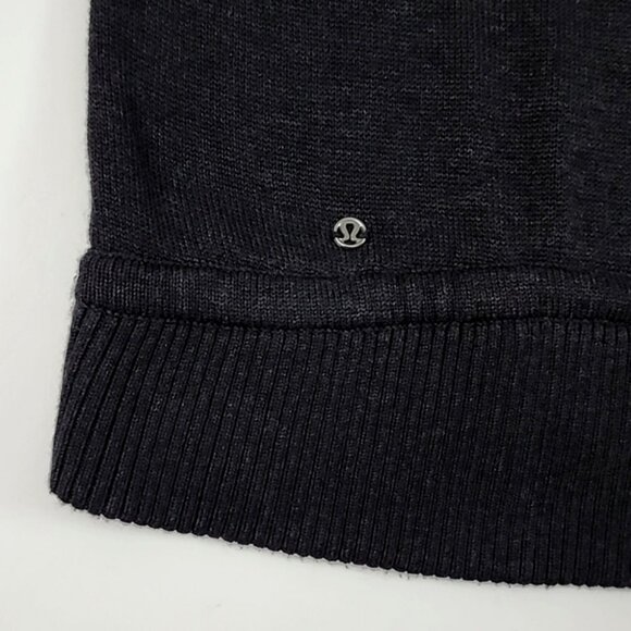 Lululemon Sweet Savasana Pullover Knit Cashmere Hoodie Heathered Black Size S - Picture 13 of 16